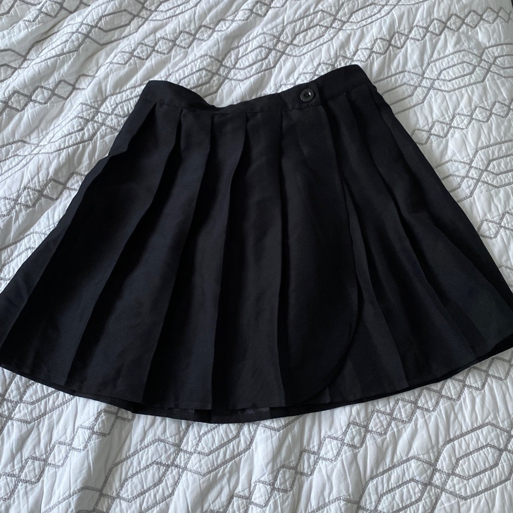 High Waisted Black Skater Skirt